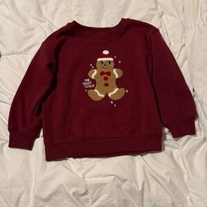 Red Gingerbread Kids Sweater